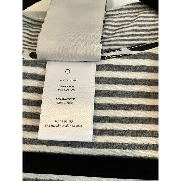 Anthropologie Dolan Gray White Stripe Open Front Cardigan Duster Jacket Size M - Picture 6 of 10